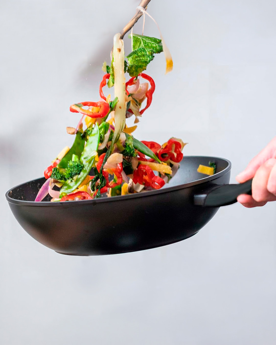 Robust og ergonomisk wok - 28 cm