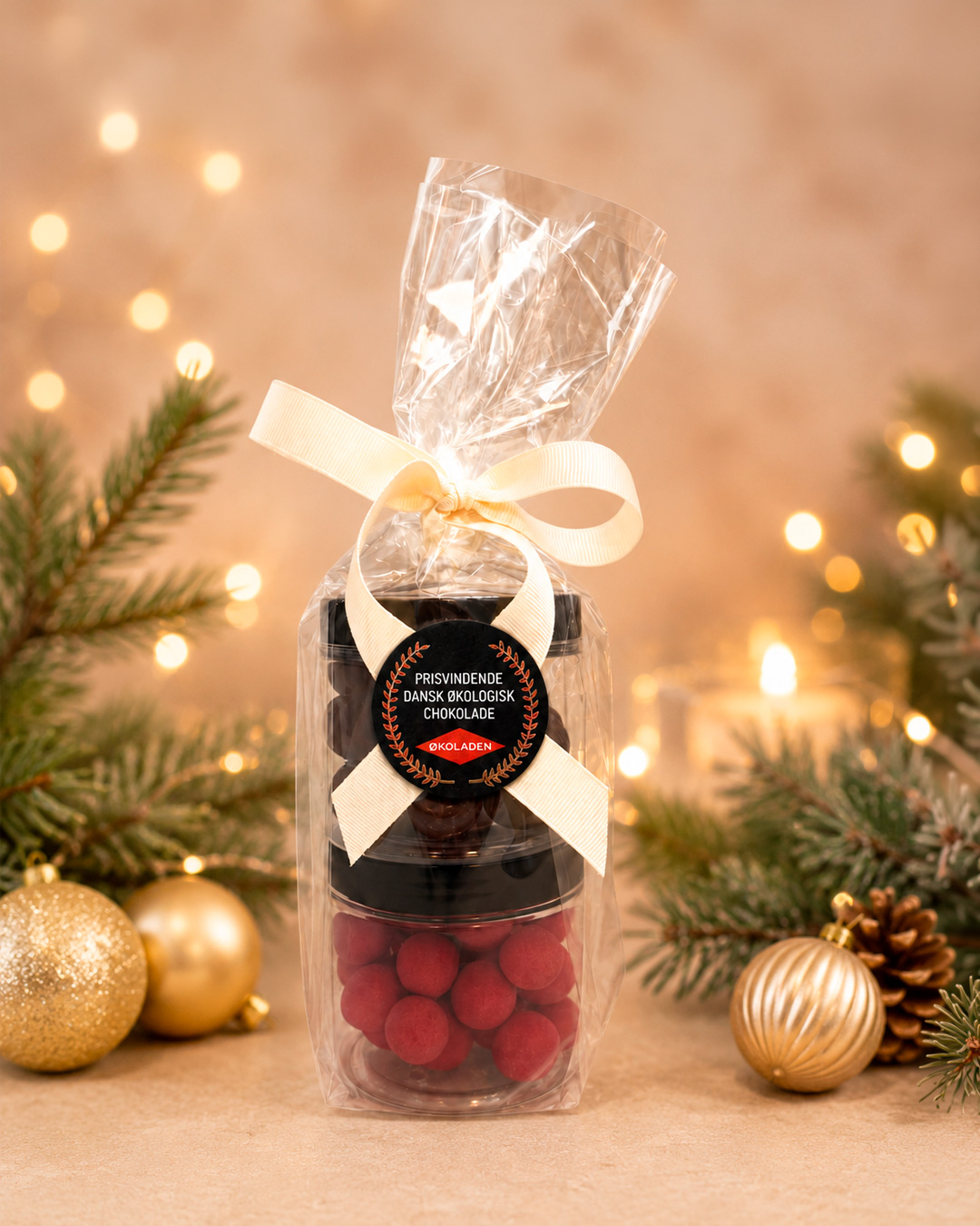 Økologiske chokoladedragéer i to varianter - 180 g