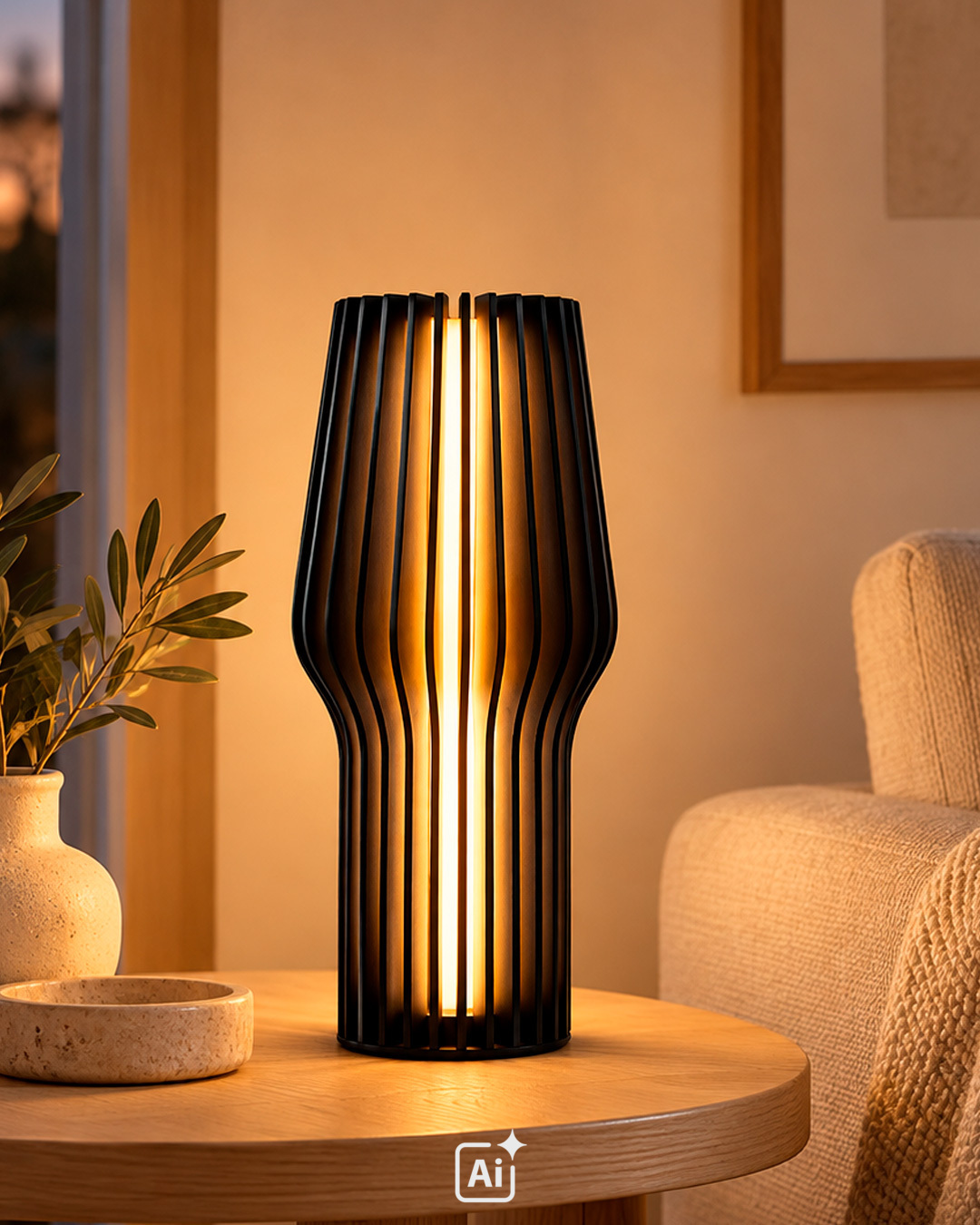 Ledningsfri Radiant LED-lampe med justerbart lys