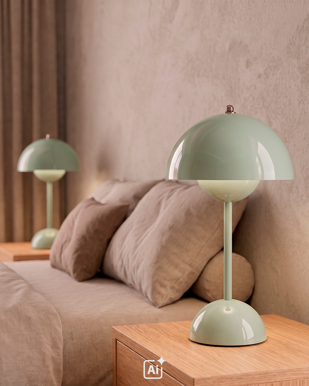 Ikonisk VP9 Flowerpot bordlampe - 2 stk
