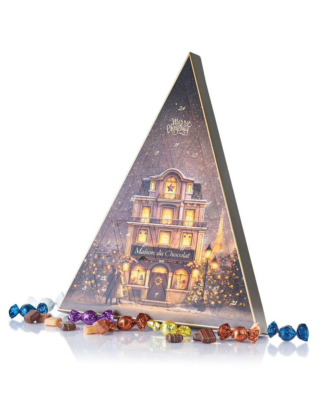 Julekalender med chokolade og marcipan - 270 g