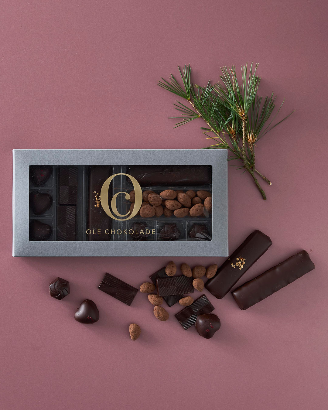 Vegansk chokoladeæske med varieret indhold - 278 g