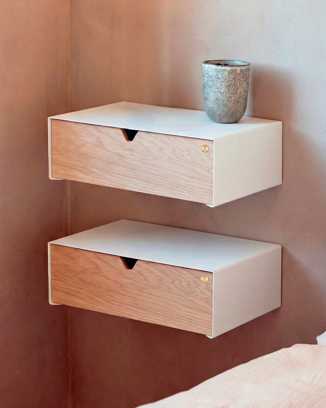 Elegant Keep Shelf med integreret skuffe - 2 stk