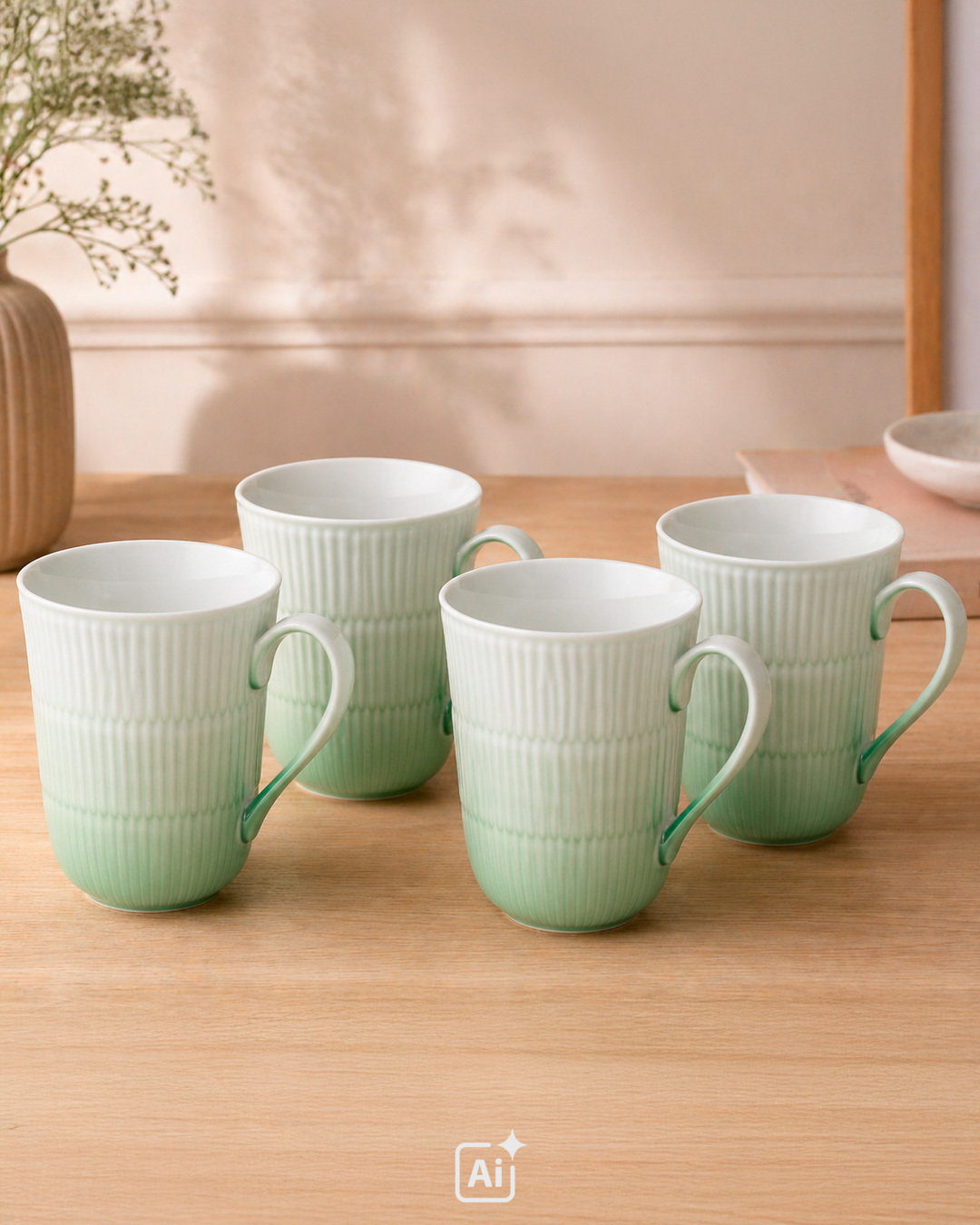 Smukke Iris krus med elegant farvegradient - 4 stk