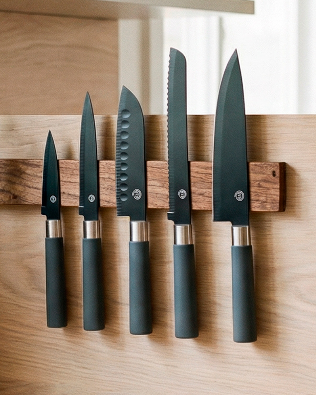 Moderne knivsæt med non-stick belægning - 5 stk