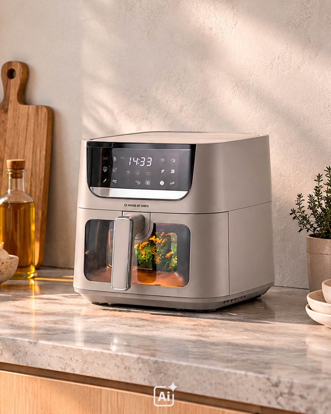 Stor airfryer med maximal kapacitet - 6 L