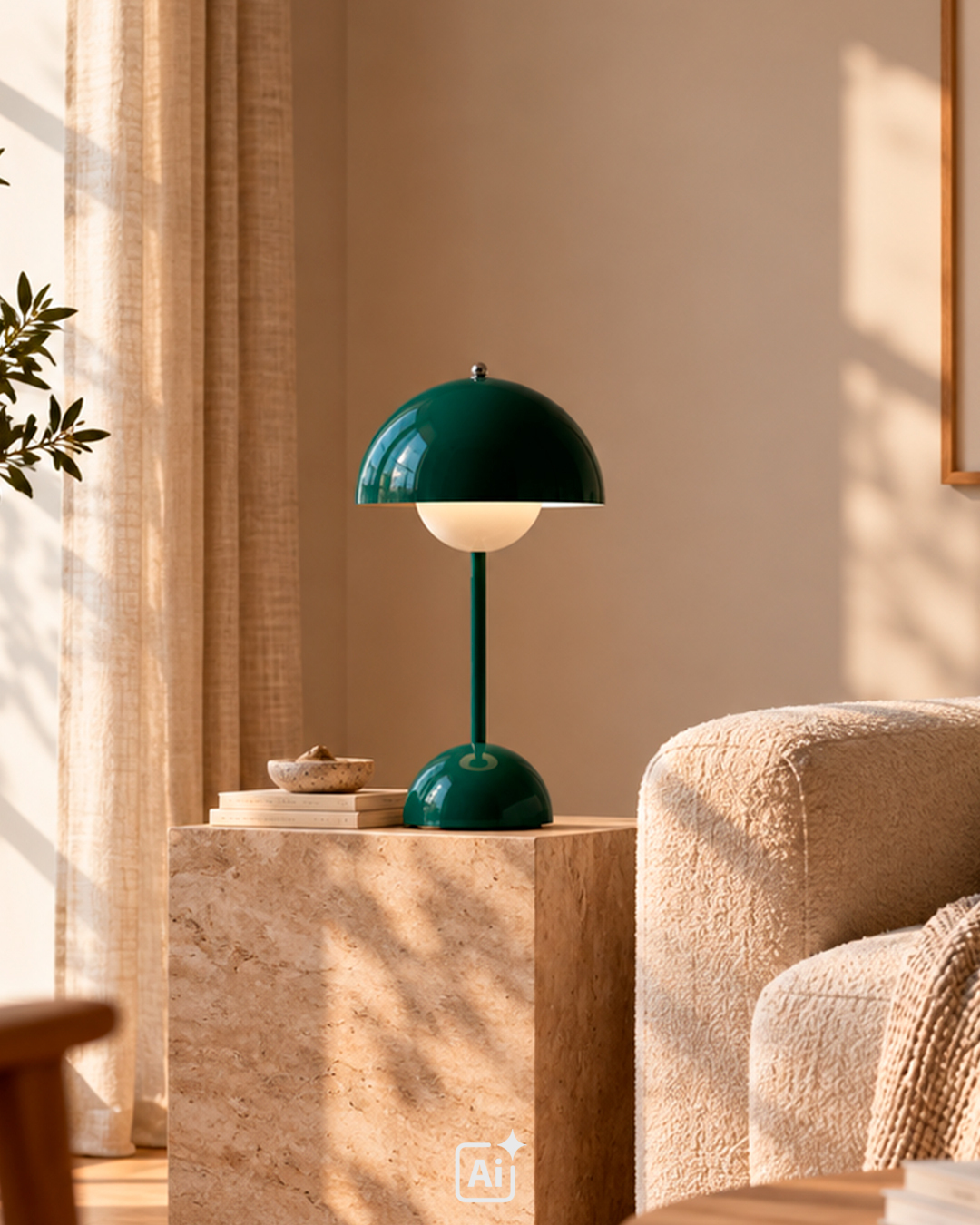 Ikonisk og ledningsfri VP9 Flowerpot bordlampe