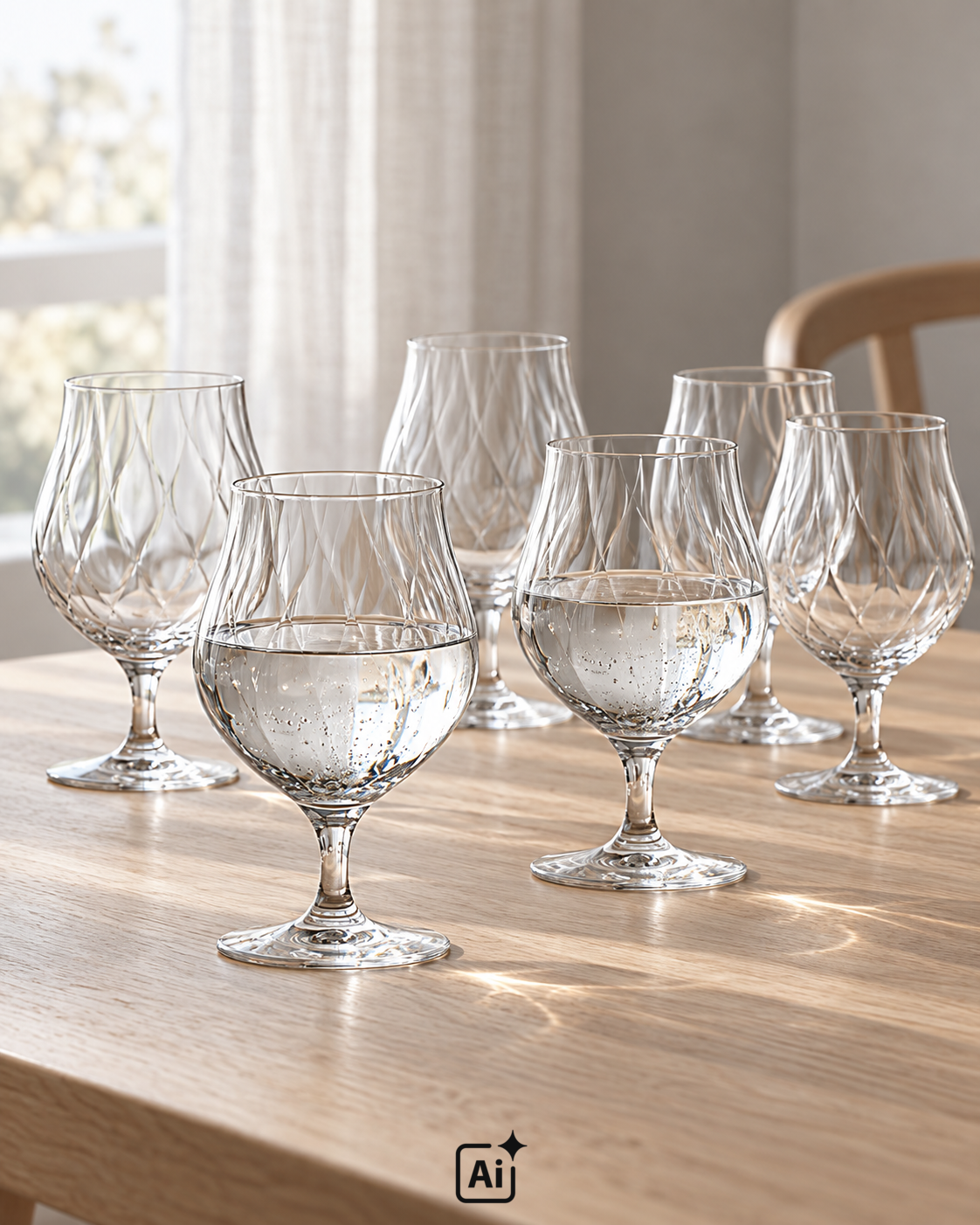 Elegante Glorious vandglas - 6 stk