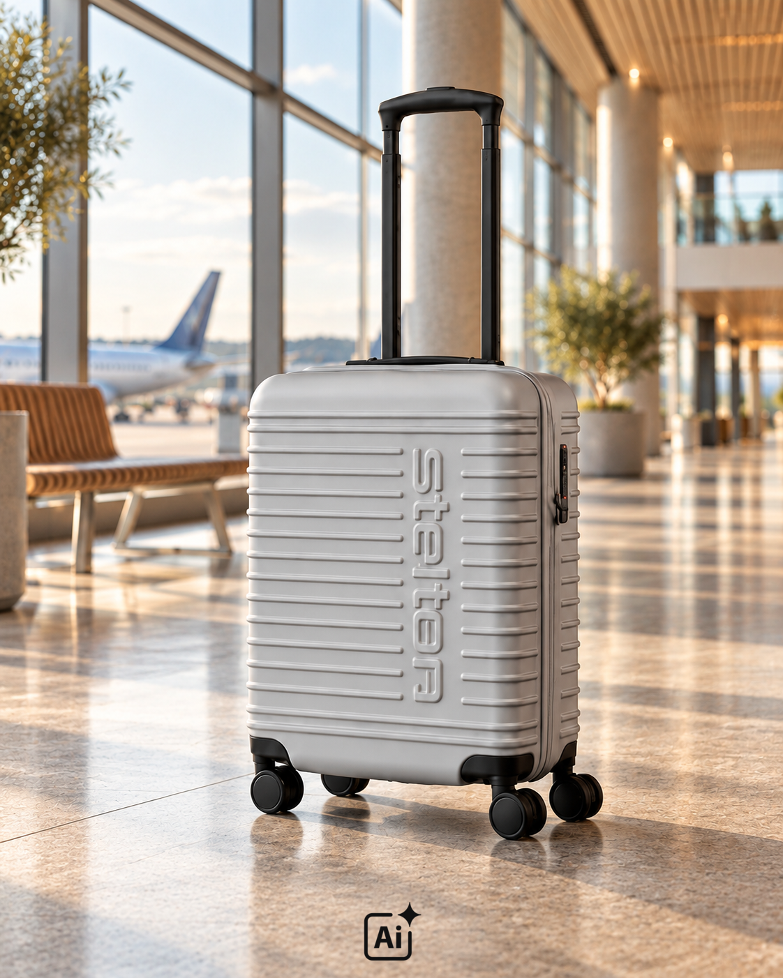 Stelton Kabinväska grå med TSA-lås