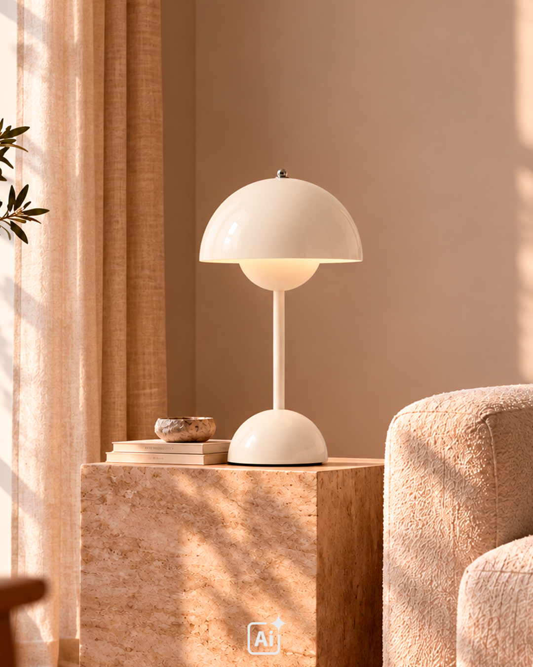 Ikonisk og ledningsfri VP9 Flowerpot bordlampe