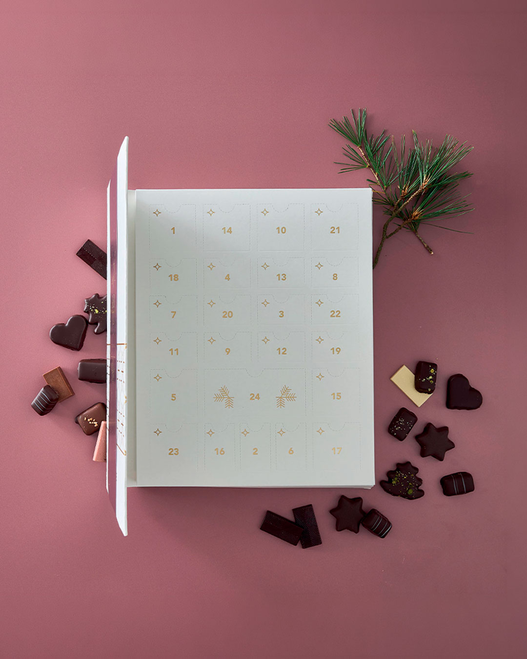Luksusjulekalender til chokoladeelskeren - 338 g