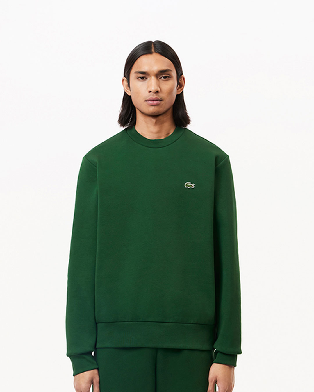 Sporty sweatshirt i økologisk bomuld - L