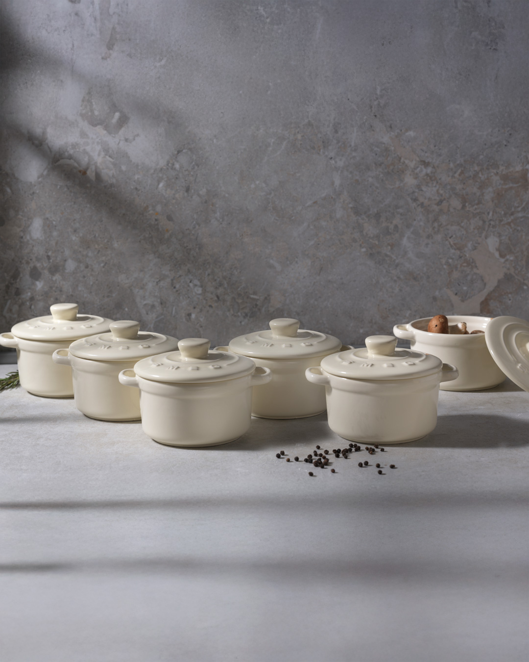Elegante minicocotter til portionsservering - 6 stk