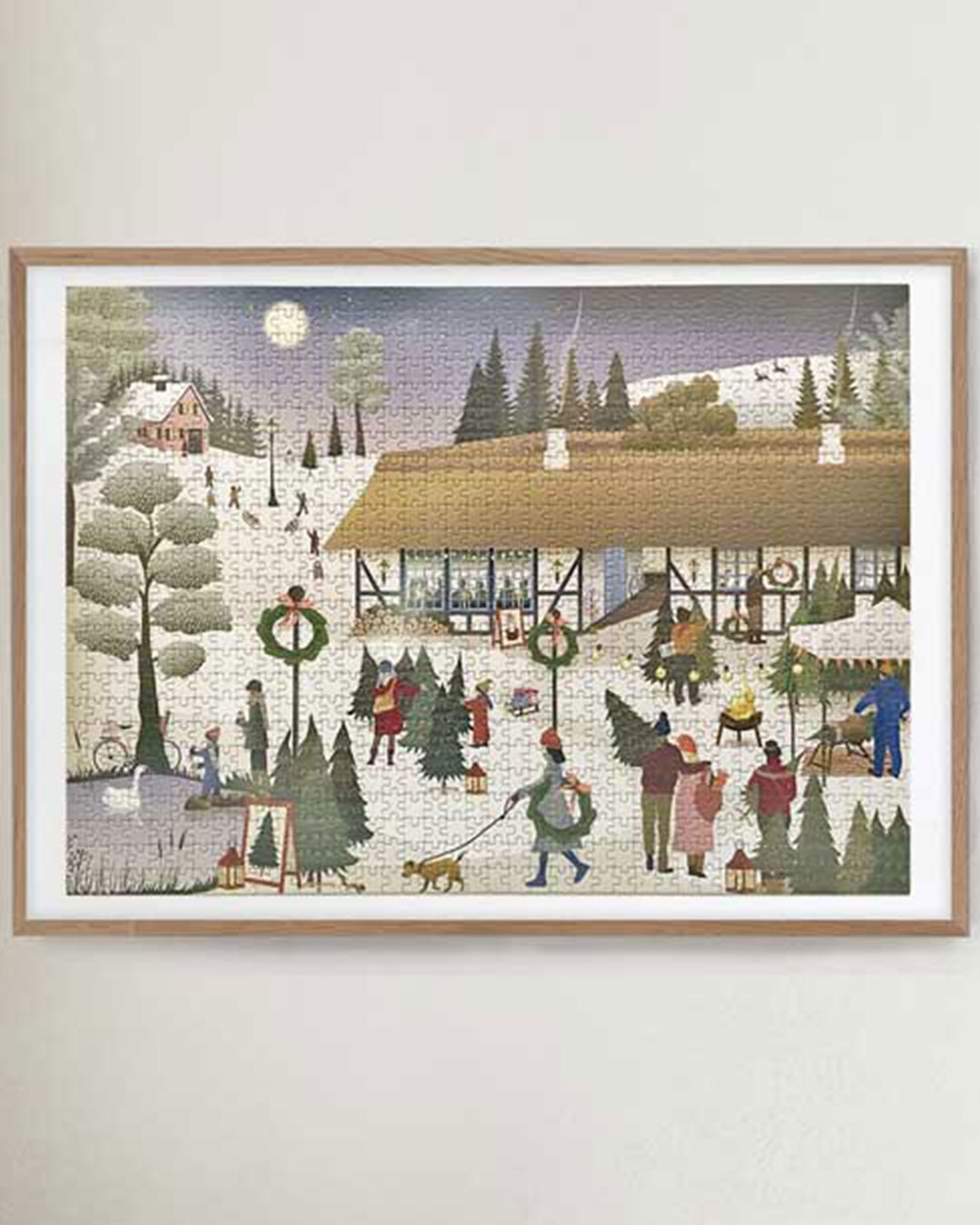 Julepuslespil med nordisk vintermotiv