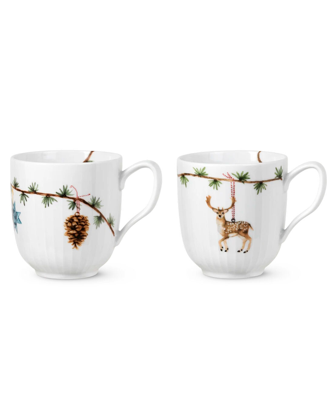 Vackra muggar med julmotiv - 2 st