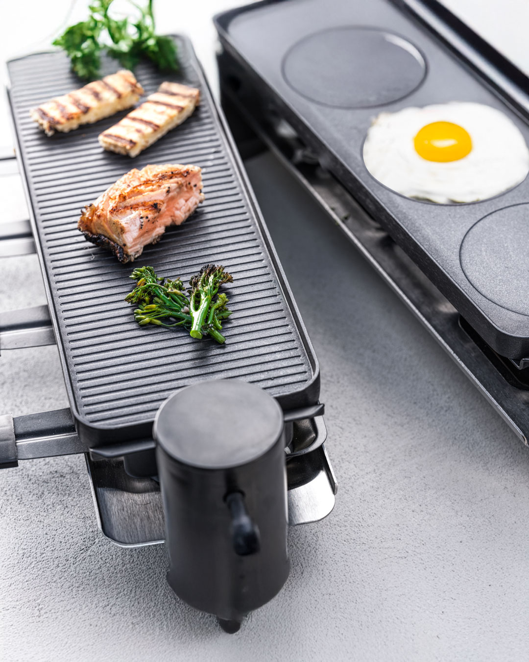 Multiraclette med grill og fleksibel funktion