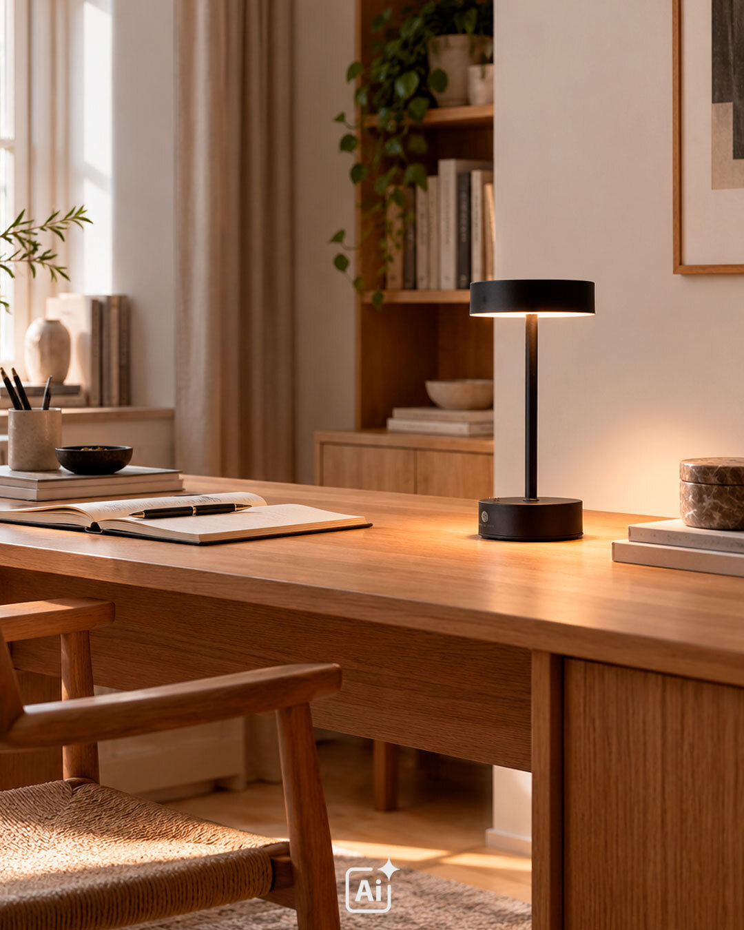 Sladdlös bordslampa i elegant design