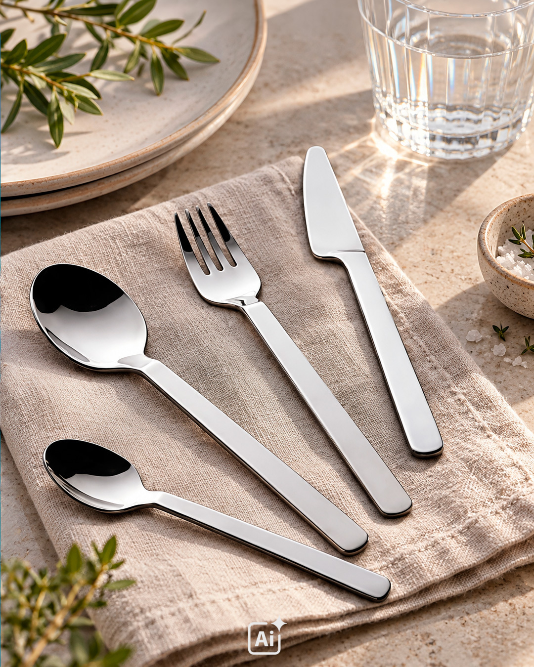 Elegant bestiksæt i tidløst design - 24 dele