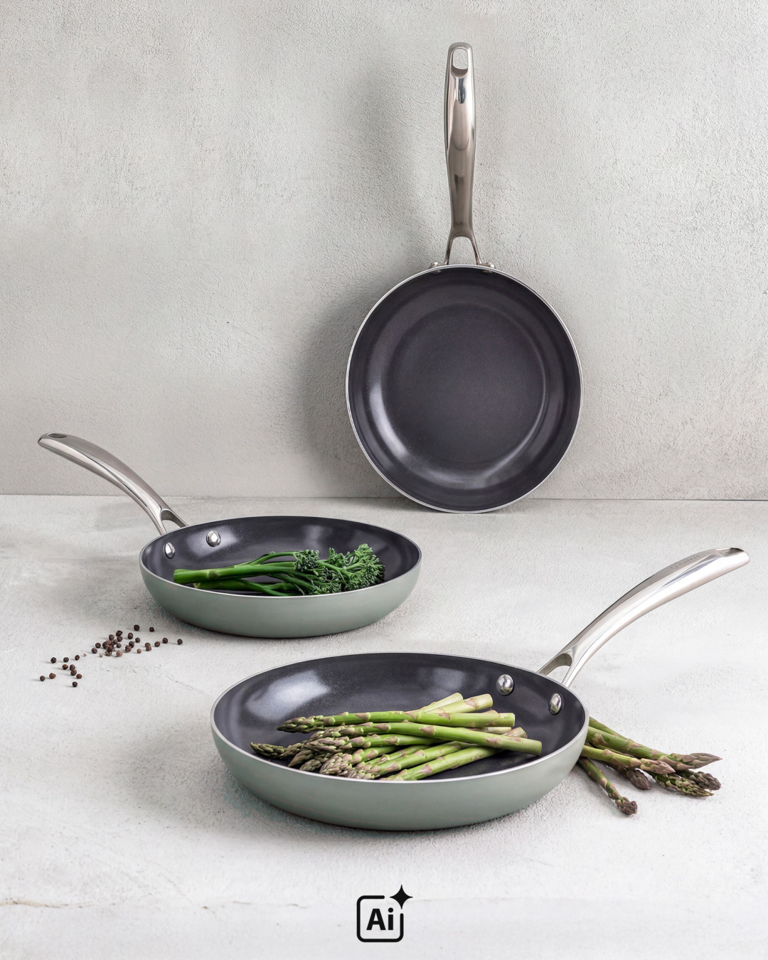 Stegepande i moderne farve og holdbart design - 3 stk