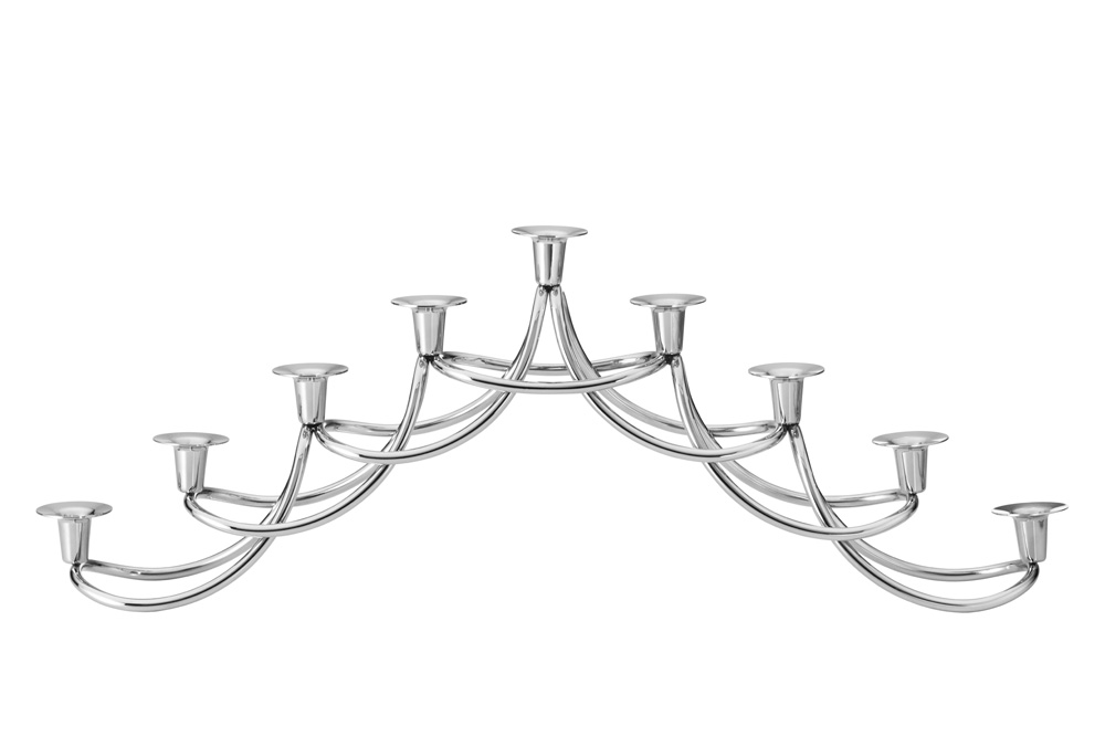 Elegant Harmony lysestage i rustfrit stål