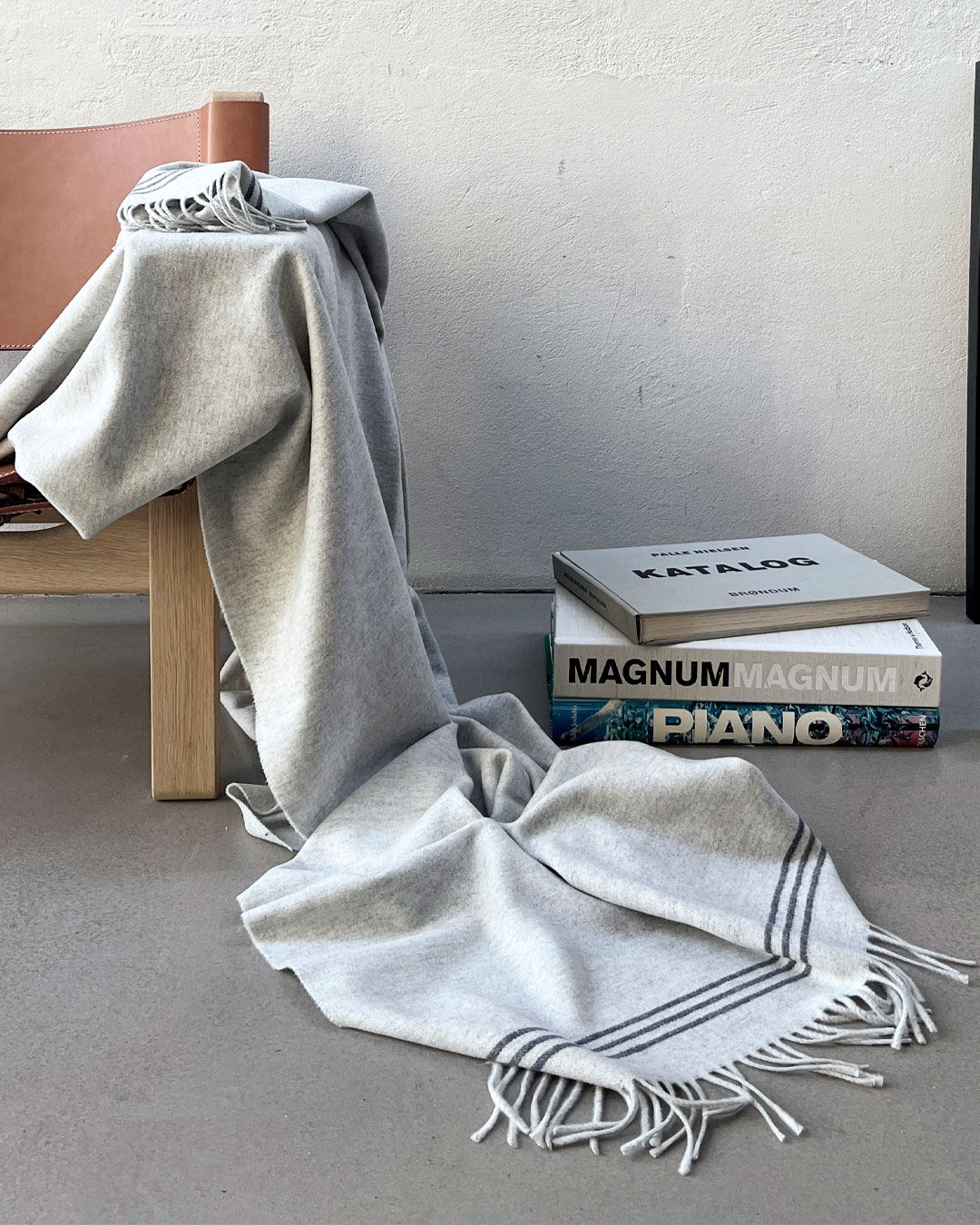 Plaid i 100 % genanvendt uld