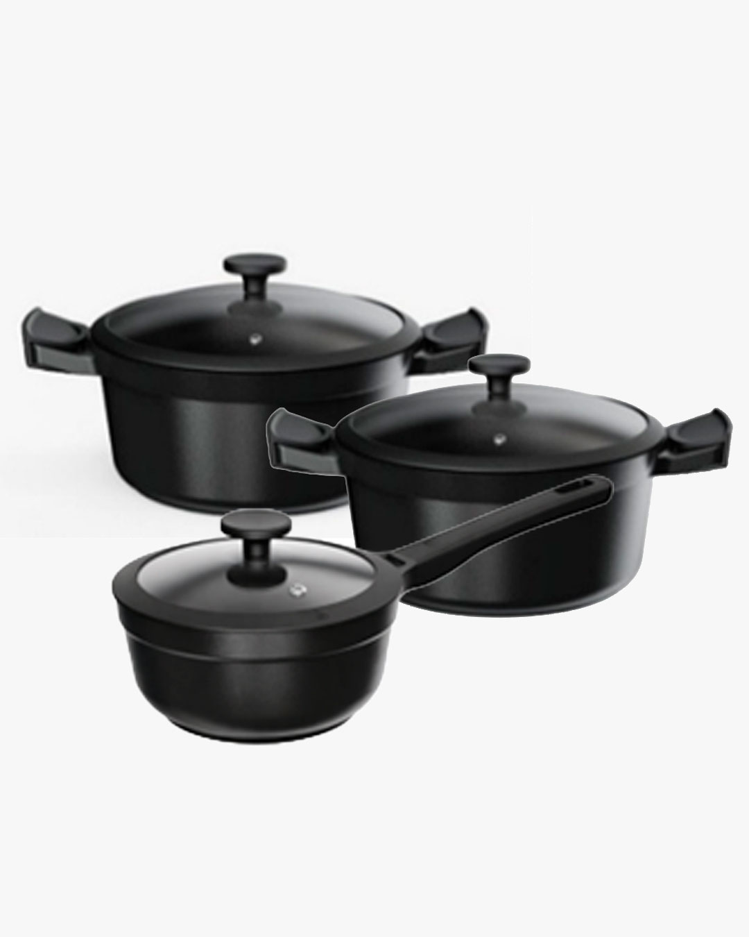 Grydesæt i slidstærkt design - 6 dele