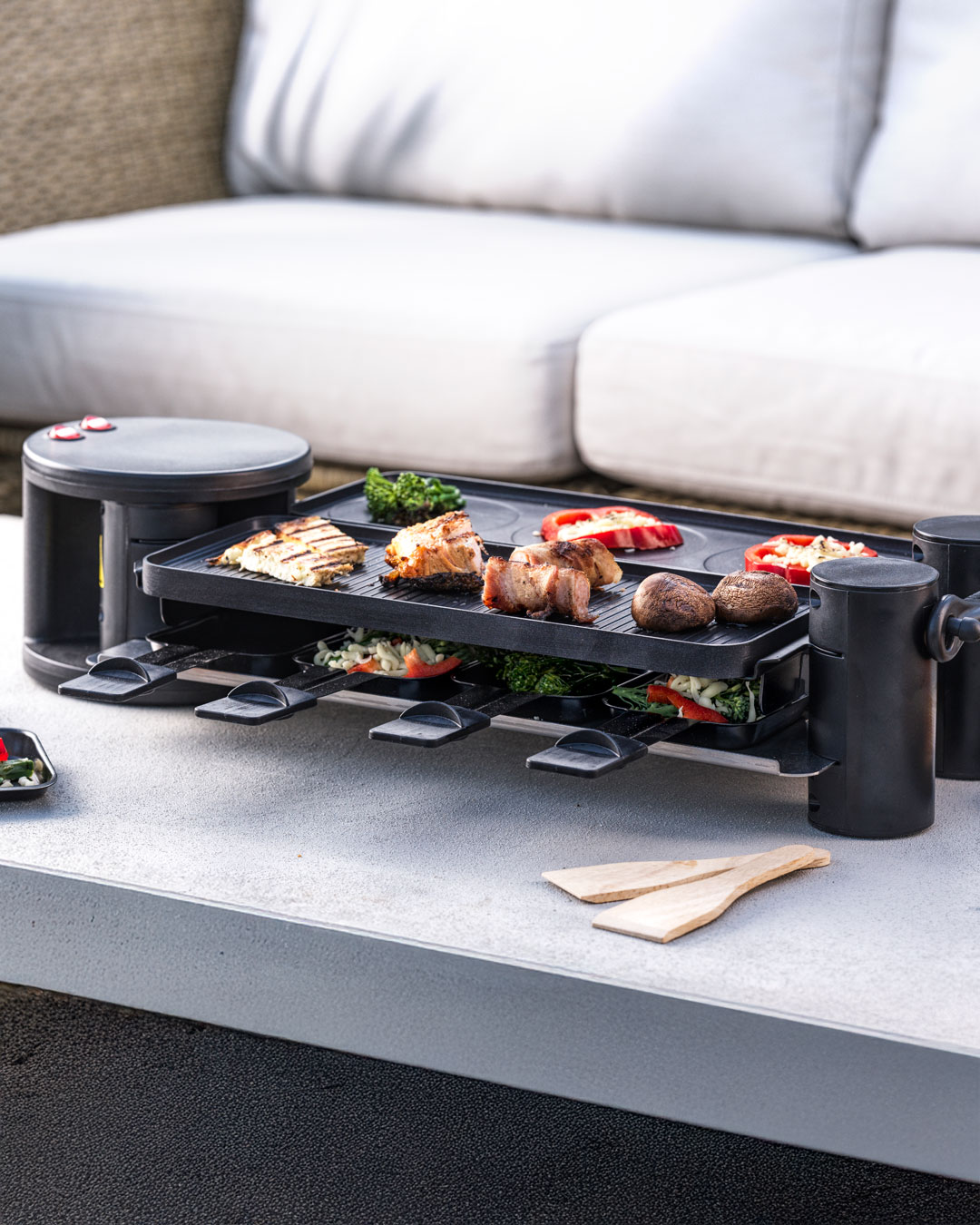 Multiraclette med grill og fleksibel funktion