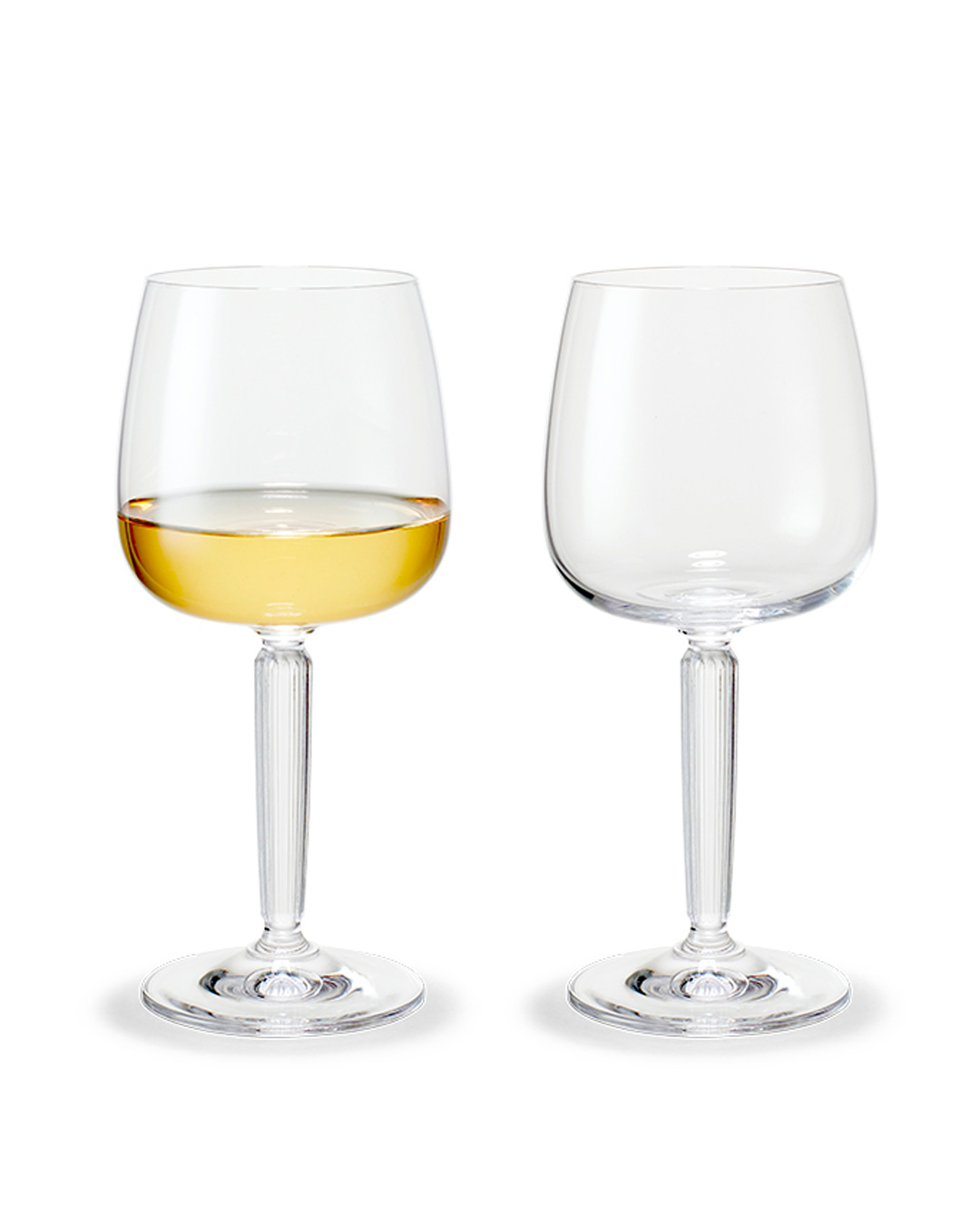 Elegante hvidvinsglas i moderne form - 2 stk
