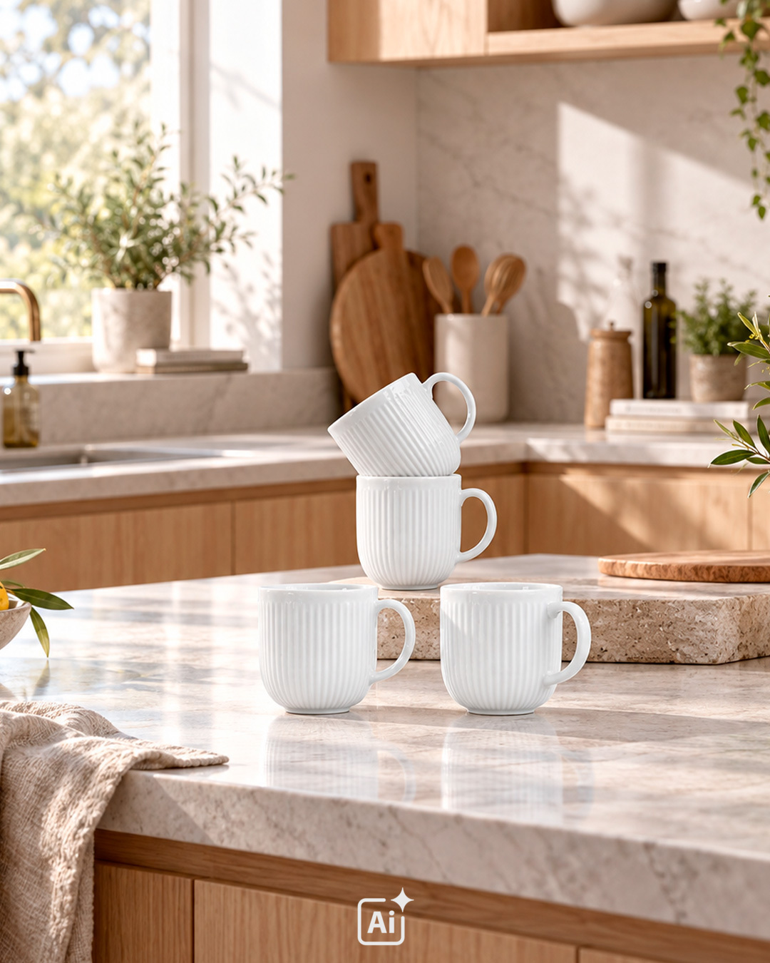 Eleganta koppar i tidlös design - 4 st