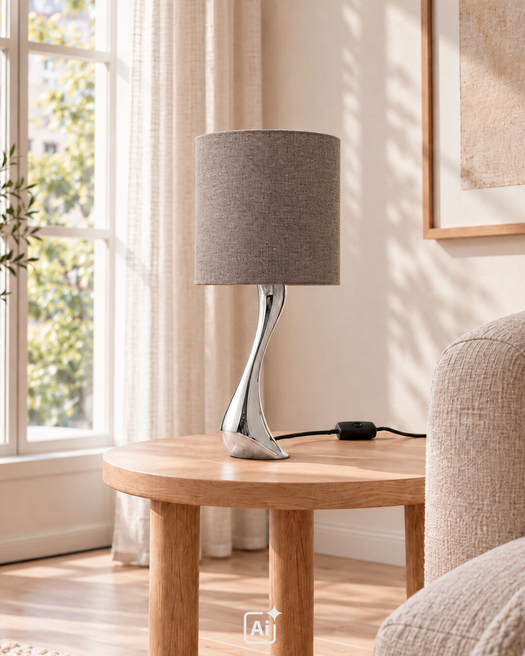 Elegant Cobra bordslampa - 40,5 cm