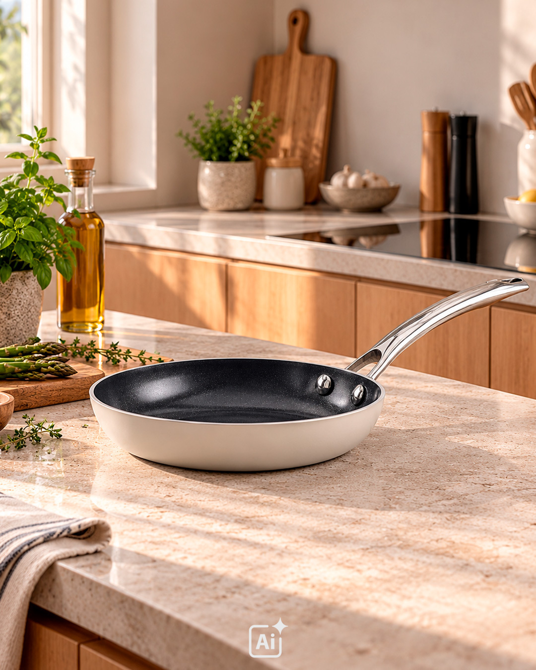 Stegepande i genanvendt aluminium – 28 cm