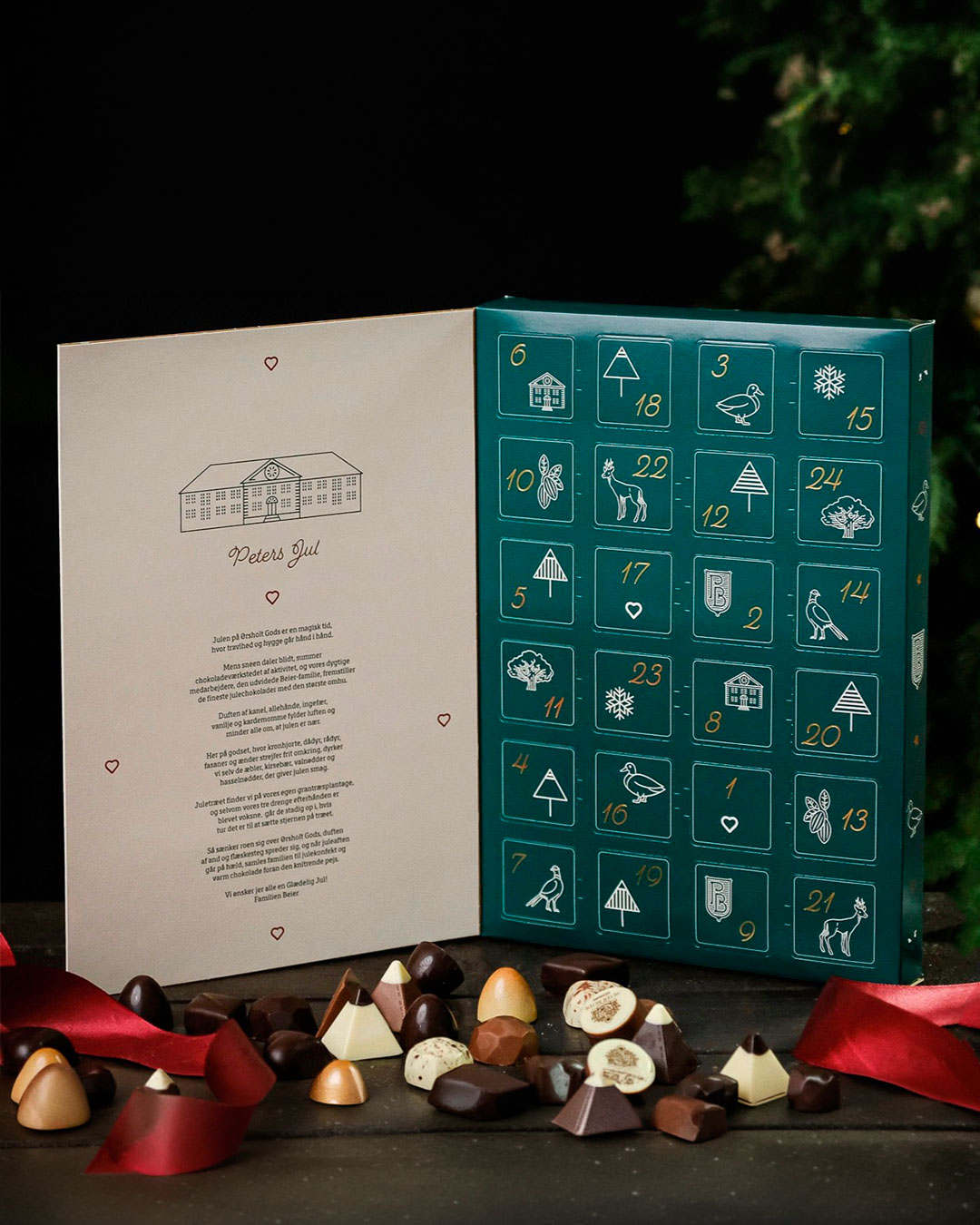 Julekalender med blandet chokolade