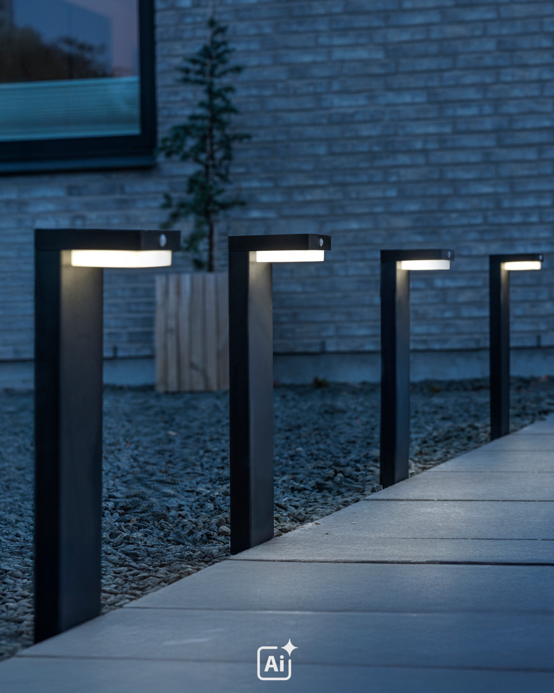 Eksklusive solcellelamper med sensorfunktion - 4 stk