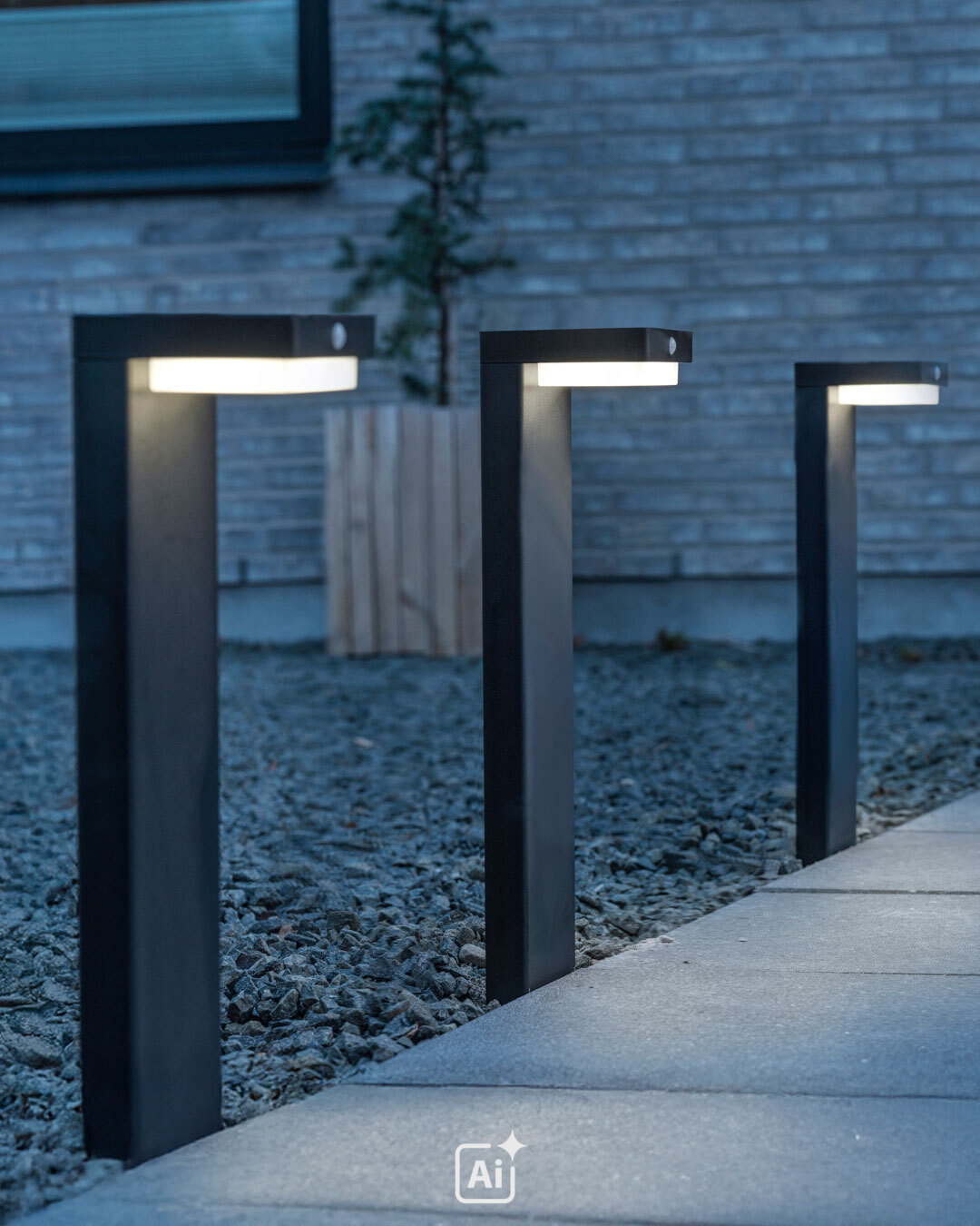 Solcellelamper i dansk design - 3 stk