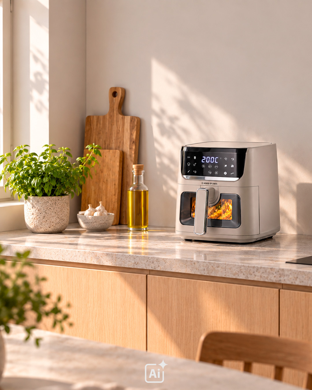 Kompakt och rymlig airfryer - 4 L