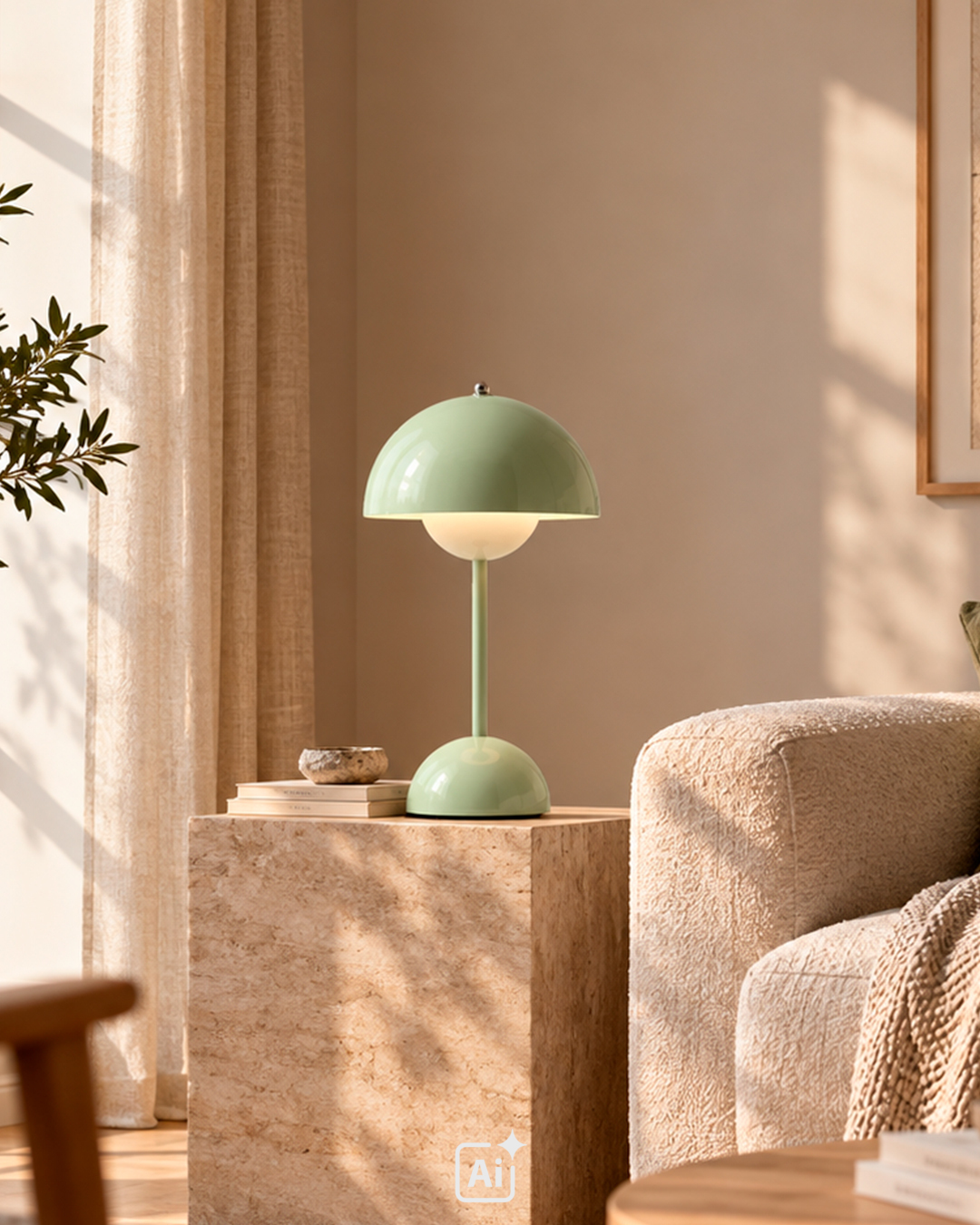 Ikonisk og ledningsfri VP9 Flowerpot bordlampe
