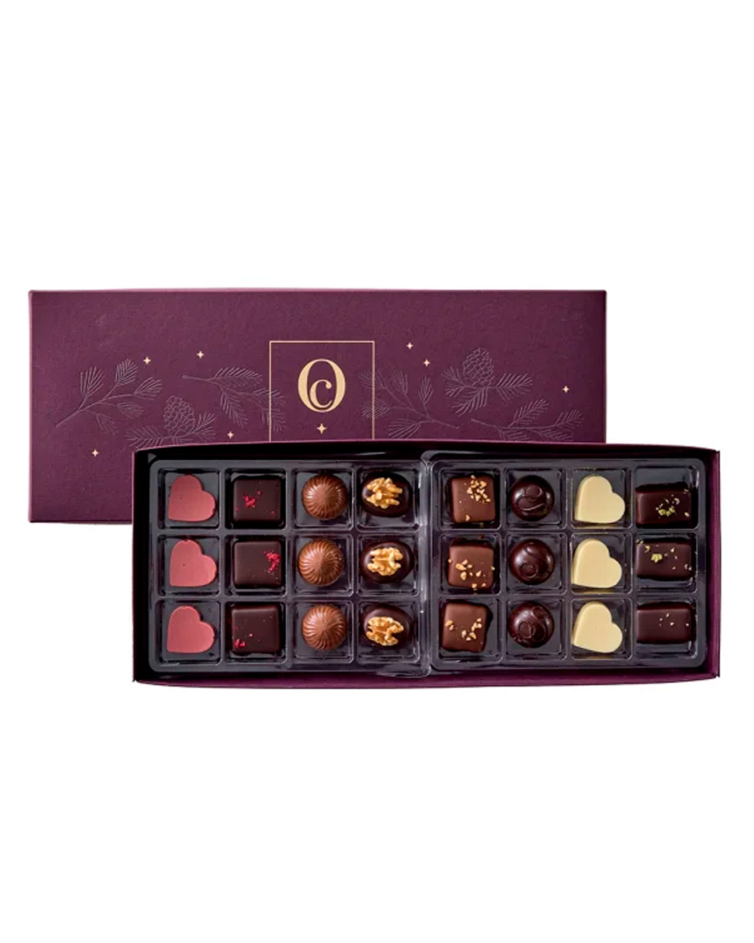Eksklusiv chokoladeæske med 24 stykker - 264 g