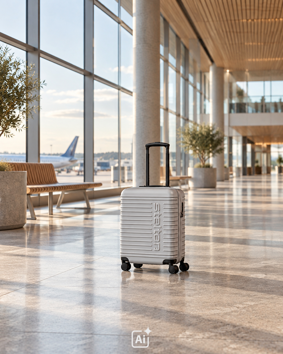 Stelton Kabinväska grå med TSA-lås
