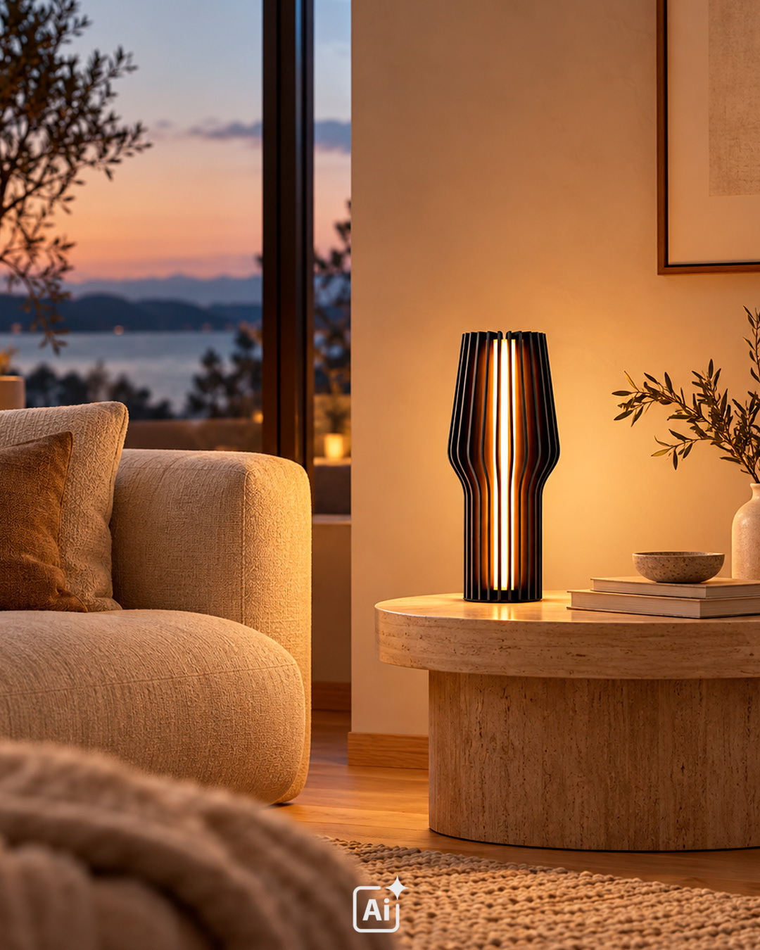 Ledningsfri Radiant LED-lampe med justerbart lys