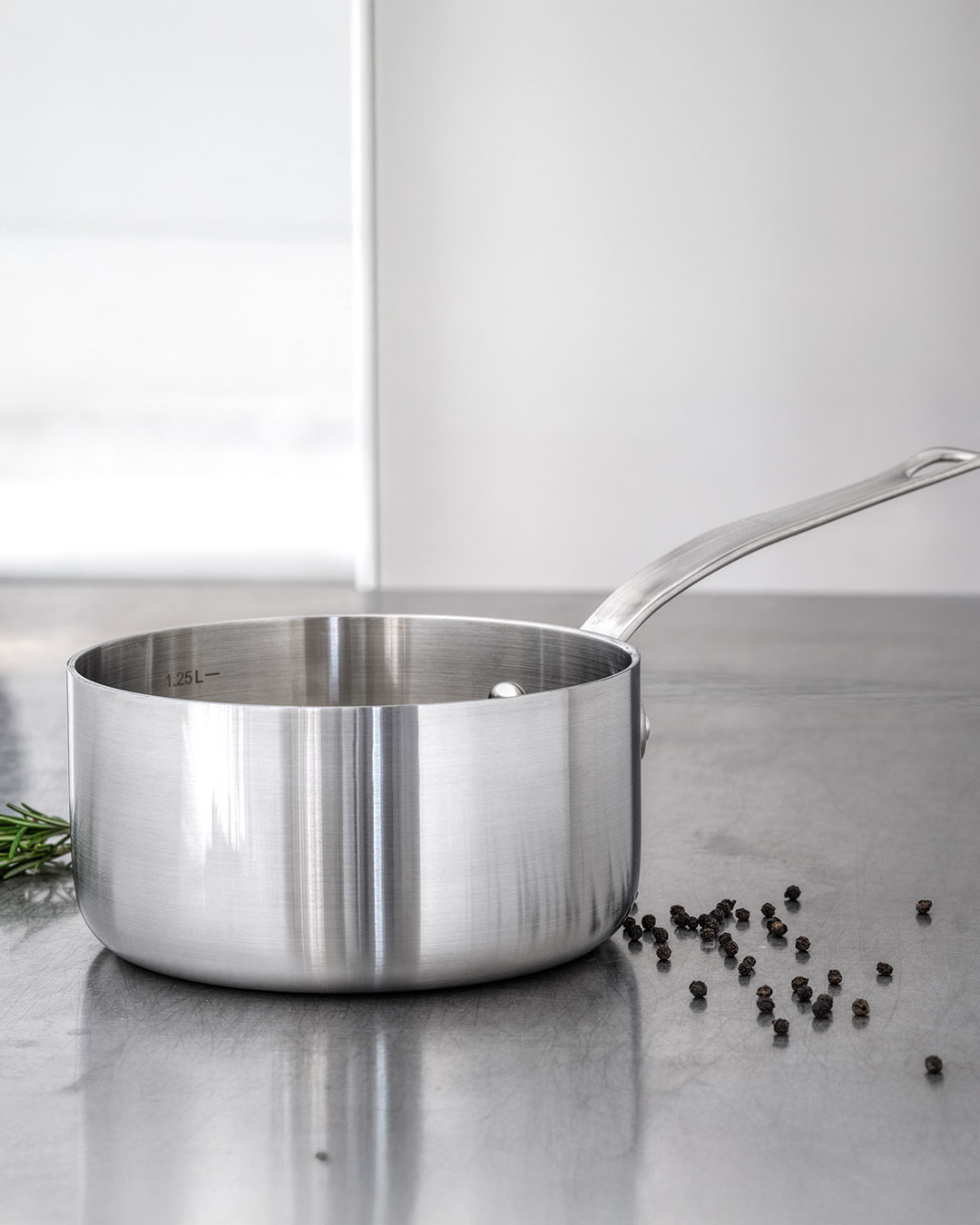 Gastronomisk sovsegryde i rustfrit stål - 1,49 L