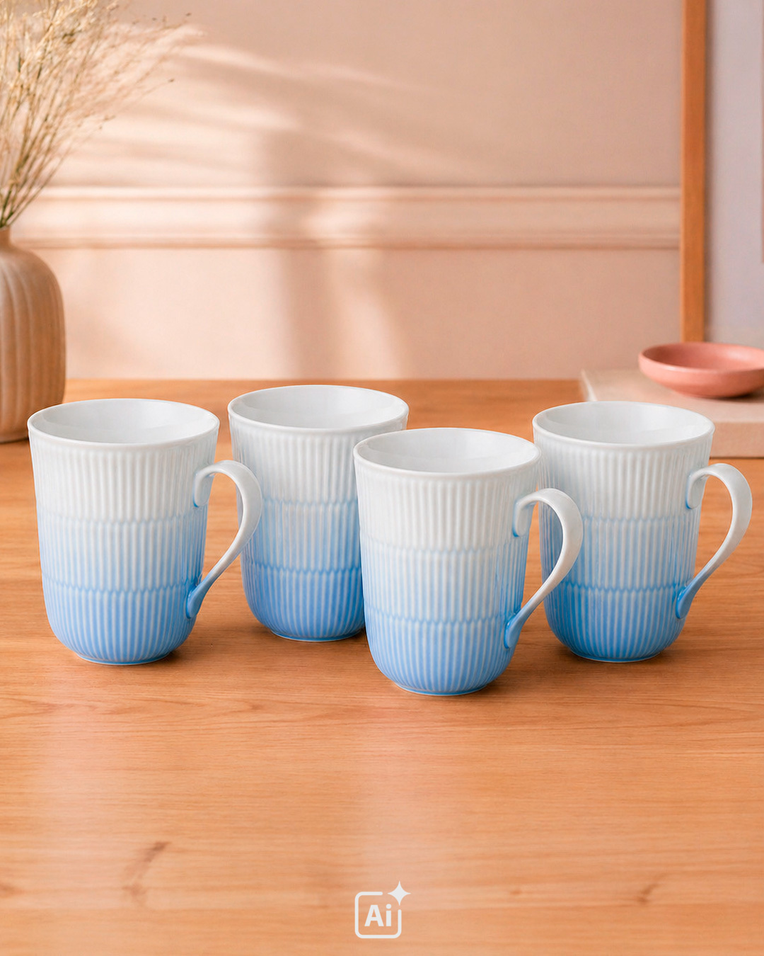 Smukke Iris krus med elegant farvegradient - 4 stk
