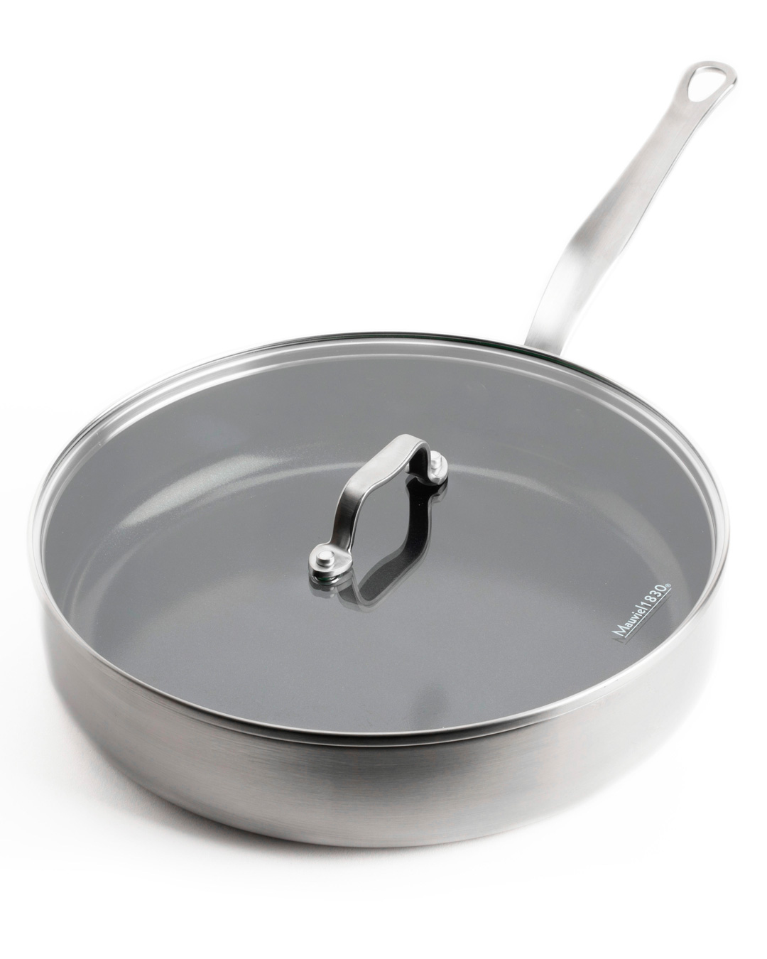 Professionel sauterpande med låg - 28 cm