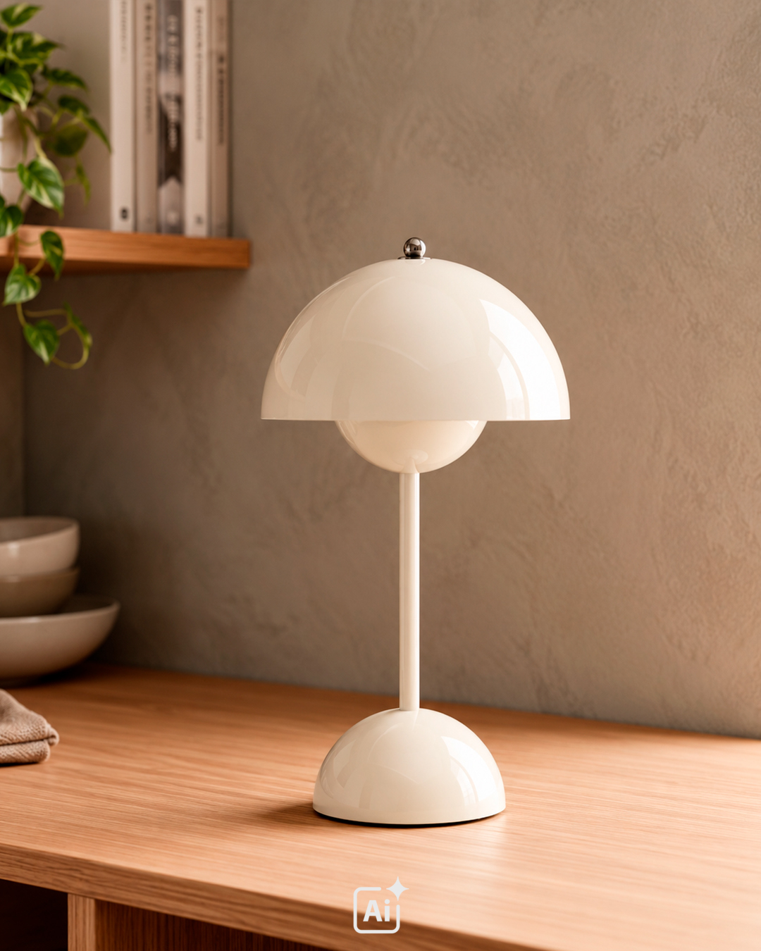 Ikonisk lampe og stilfuld plaid til hjemmet