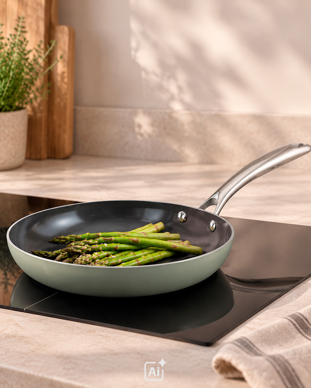 Stegepande i moderne farve og holdbart design - 28 cm