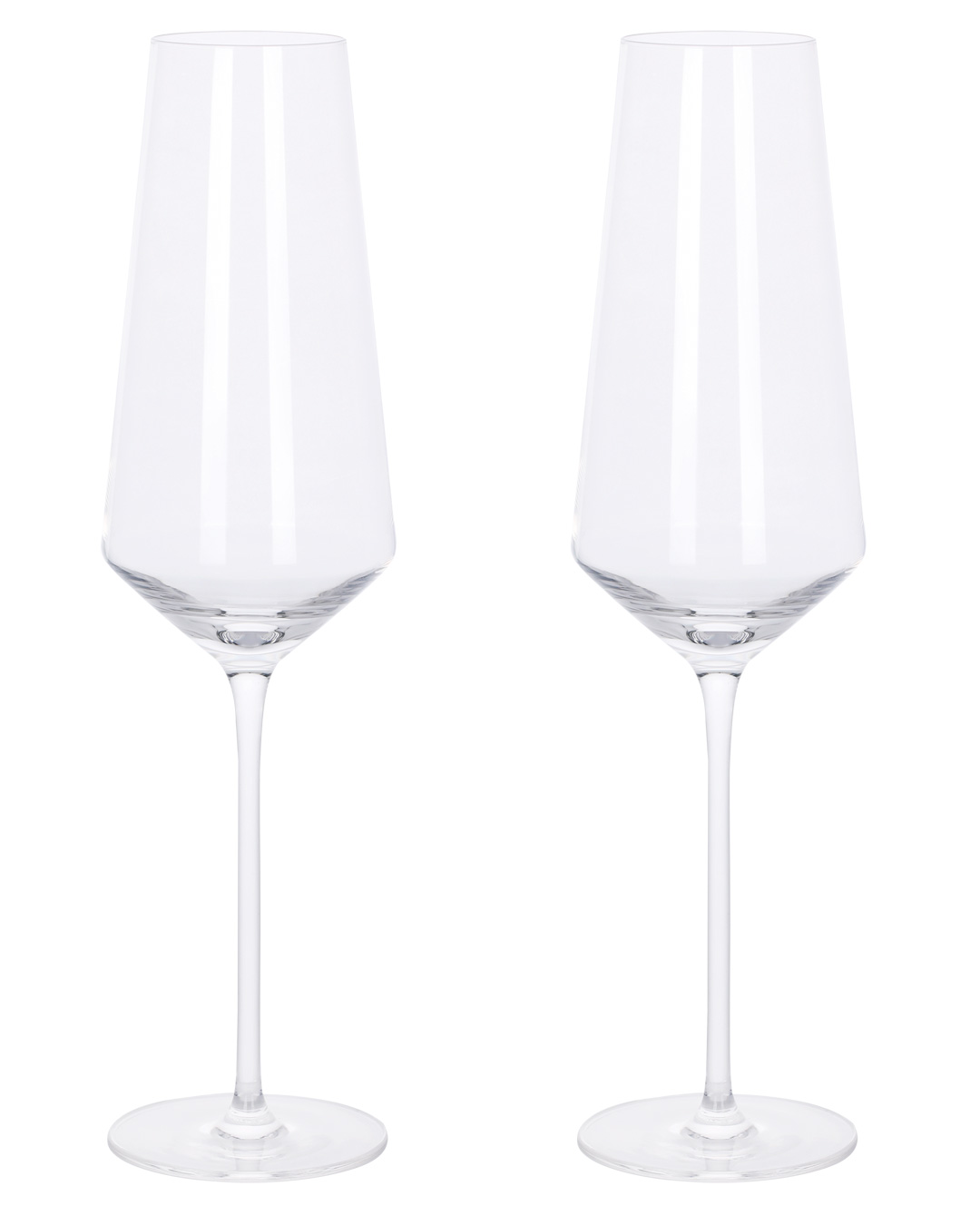 Elegante champagneglas i krystal  - 2 stk