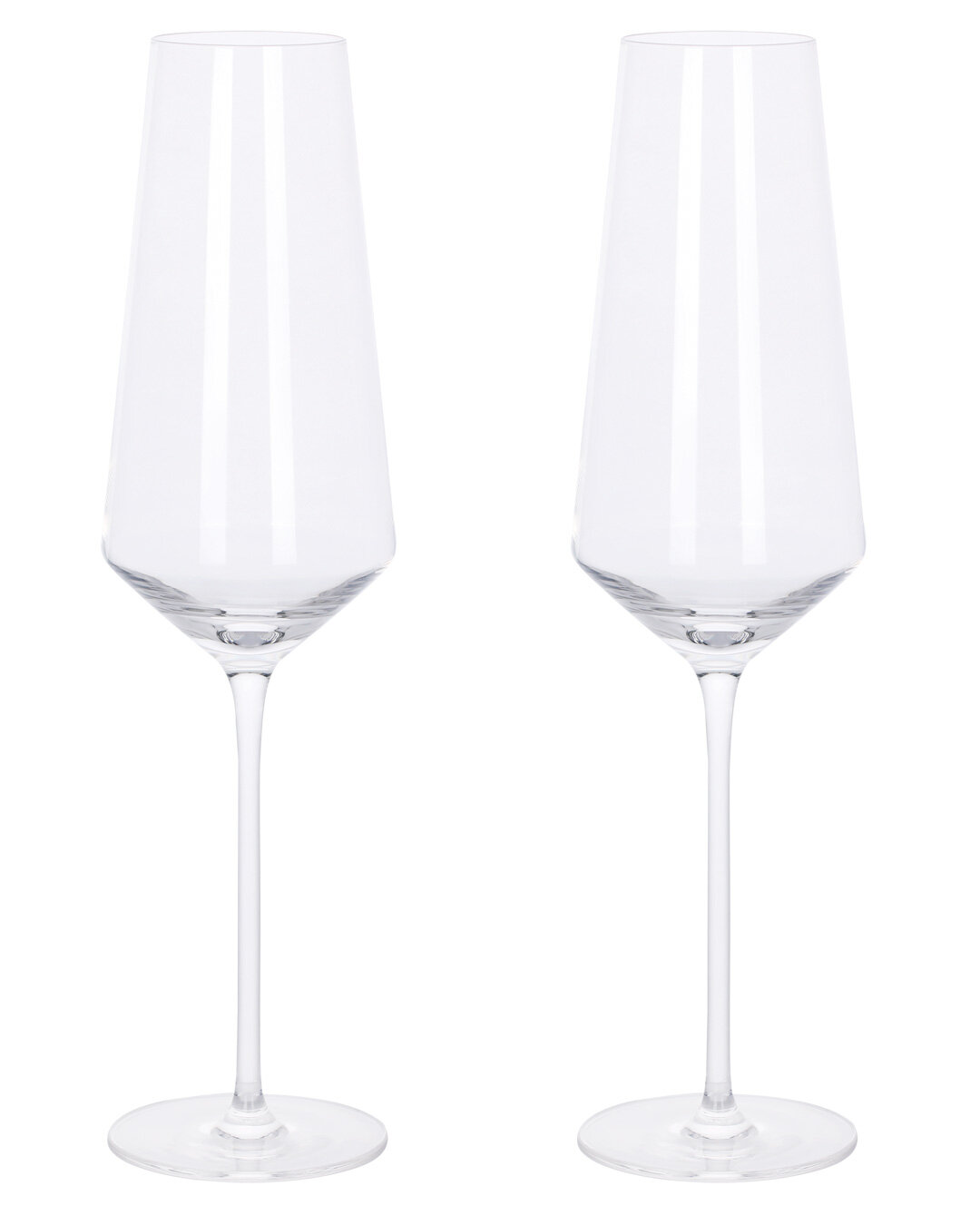 Elegante champagneglas i krystal  - 2 stk