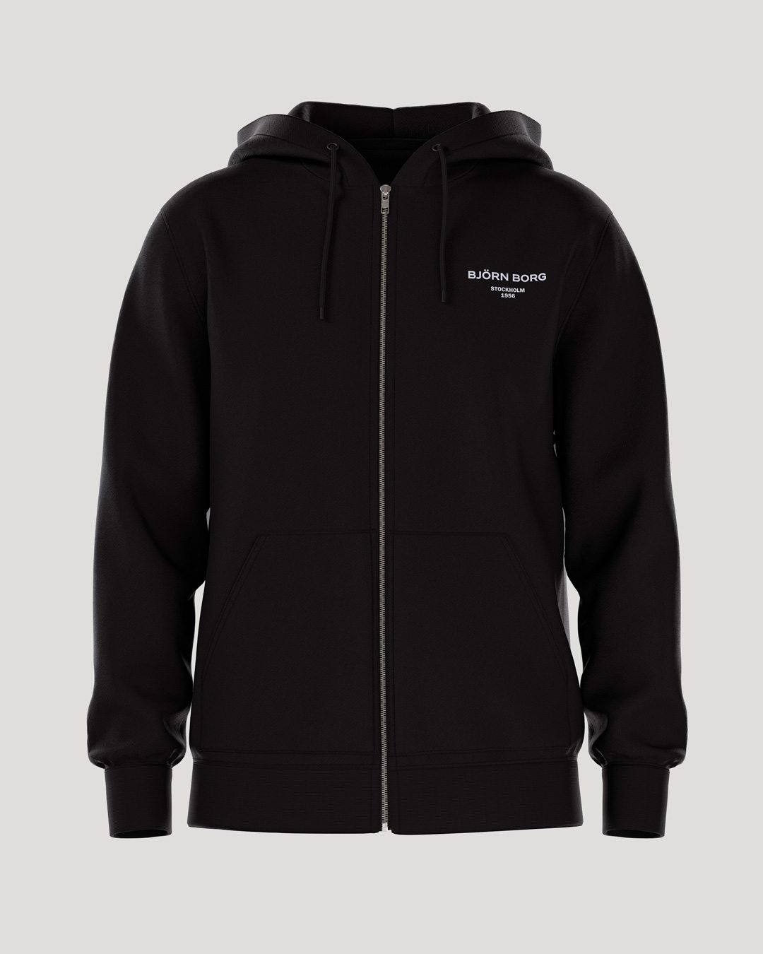 Sporty sweatshirt med lynlås