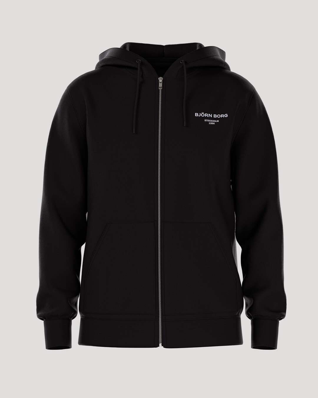 Sporty sweatshirt med lynlås
