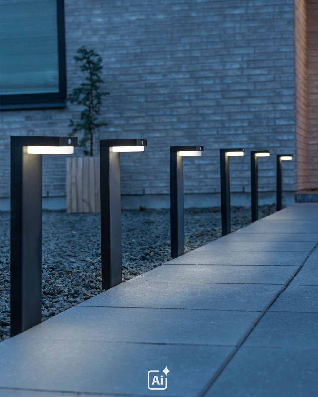 Eksklusive solcellelamper med sensorfunktion  - 6 stk