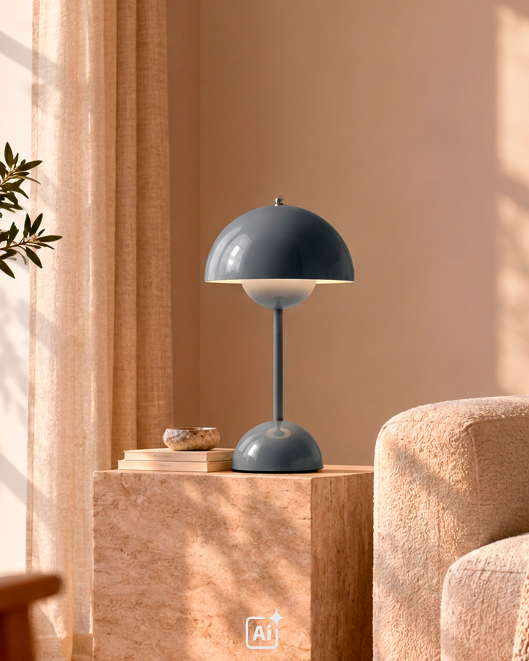 Ikonisk og ledningsfri VP9 Flowerpot bordlampe